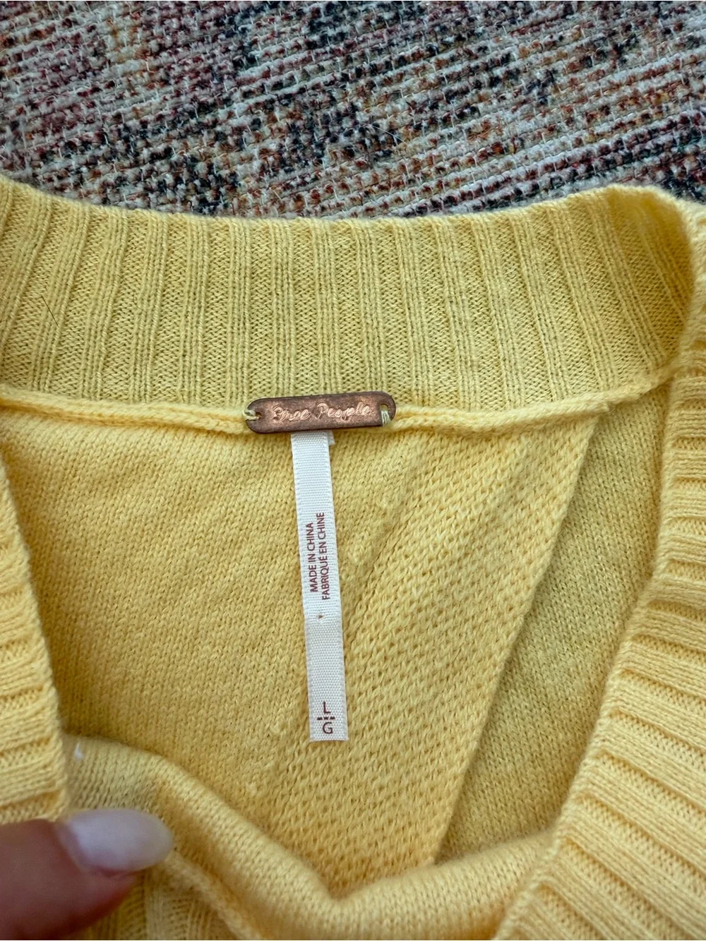 Free People Yellow Laurel Vest